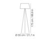 Scheme Floor lamp TRIPOD Kundalini `11 K947BIEU Contemporary / Modern