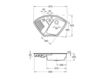 Scheme Countertop wash basin ARENA CORNER Villeroy & Boch Kitchen 6729 02 KG Contemporary / Modern