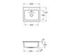 Scheme Countertop wash basin SUBWAY 60 S Villeroy & Boch Kitchen 3309 01 i2 Contemporary / Modern