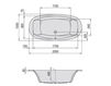 Scheme Bath tub Largo Hoesch 2015 3695 Contemporary / Modern
