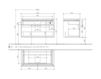 Scheme Wash basin cupboard LEGATO Villeroy & Boch Bathroom and Wellness B125 60 Contemporary / Modern