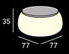 Scheme Coffee table T BALL Plust LIGHTS 8248 A4182+RED Minimalism / High-Tech