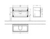 Scheme Wash basin cupboard UP2U Villeroy & Boch Bathroom and Wellness B828 00 XX Contemporary / Modern