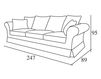 Scheme Sofa Settebello Salotti Trendy SCOTT DIVANO cm 247 Contemporary / Modern