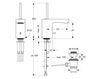 Scheme Wash basin mixer Jado Glance A4587AA Minimalism / High-Tech