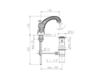 Scheme Wash basin mixer Jado Perlrand Cristal H3170A4 Classical / Historical 