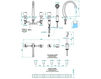 Scheme Bath mixer THG POMME CRISTAL CLAIR SATINÉ A42.1132SG Contemporary / Modern