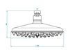 Scheme Ceiling mounted shower head THG Sélection G00.286P G02 Contemporary / Modern