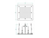 Scheme Ceiling mounted shower head THG Versailles G14.487 Minimalism / High-Tech
