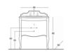 Scheme Wash basin cupboard Gaia 2017 Murano 1 Art Deco / Art Nouveau