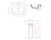Scheme Wash basin with pedestal Art Ceram 2017 TEL001/TEC003 Contemporary / Modern