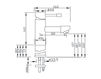 Scheme Wash basin mixer Gaboli Fratelli srl GRILLO 2204 Contemporary / Modern