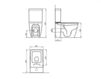 Scheme Floor mounted toilet Palazzani Ceramica-novita C07601 Contemporary / Modern