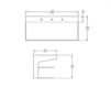 Scheme Wall mounted wash basin Palazzani Plavis H52301 Contemporary / Modern