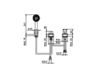 Scheme Thermostatic mixer Palazzani Idrotech 131058 Contemporary / Modern