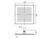 Scheme Ceiling mounted shower head Graff AQUA-SENSE 5135400 Minimalism / High-Tech