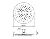 Scheme Ceiling mounted shower head Graff AQUA-SENSE 5124200 Minimalism / High-Tech