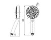 Scheme Shower head Graff AQUA-SENSE 2373100 Minimalism / High-Tech