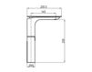 Scheme Wash basin mixer Graff SENTO 2398500 Minimalism / High-Tech