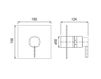 Scheme Thermostatic mixer Graff QUBIC TRE 2390100 Minimalism / High-Tech