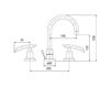 Scheme Wash basin mixer Graff TRANQUILITY 2155000 Minimalism / High-Tech