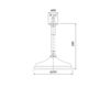 Scheme Ceiling mounted shower head Graff BALI 2300400 Minimalism / High-Tech