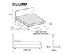Scheme Bed GEMMA Dall’Agnese Spa 2018 GLGER180K Contemporary / Modern