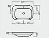 Scheme Wall mounted wash basin Hidra Ceramica S.r.l. Dial DL 58 Contemporary / Modern