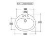 Scheme Countertop wash basin Hidra Ceramica S.r.l. Lavabi Incasso A 19 Contemporary / Modern