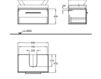Scheme Wash basin cupboard Keramag Citterio 816080 Contemporary / Modern