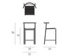 Scheme Bar stool Café Chair Baleri Italia è un marchio Hub Design srl 2014 ps212 Contemporary / Modern