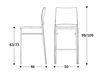 Scheme Bar stool VIENNA Biebi /Sedie Design Equilibrium B339 Q08 Contemporary / Modern