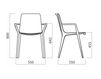 Scheme Armchair Infiniti Design Indoor SEAME 4 LEGS WITH ARMS 1 Contemporary / Modern