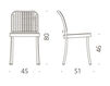 Scheme Chair Silver De Padova Contract 7101150 Contemporary / Modern